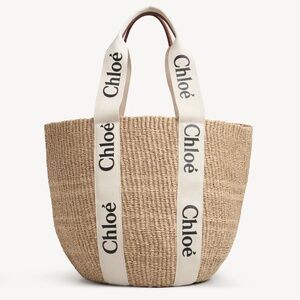 Chloe Woody Basket bag with Cream ribbon used a few times